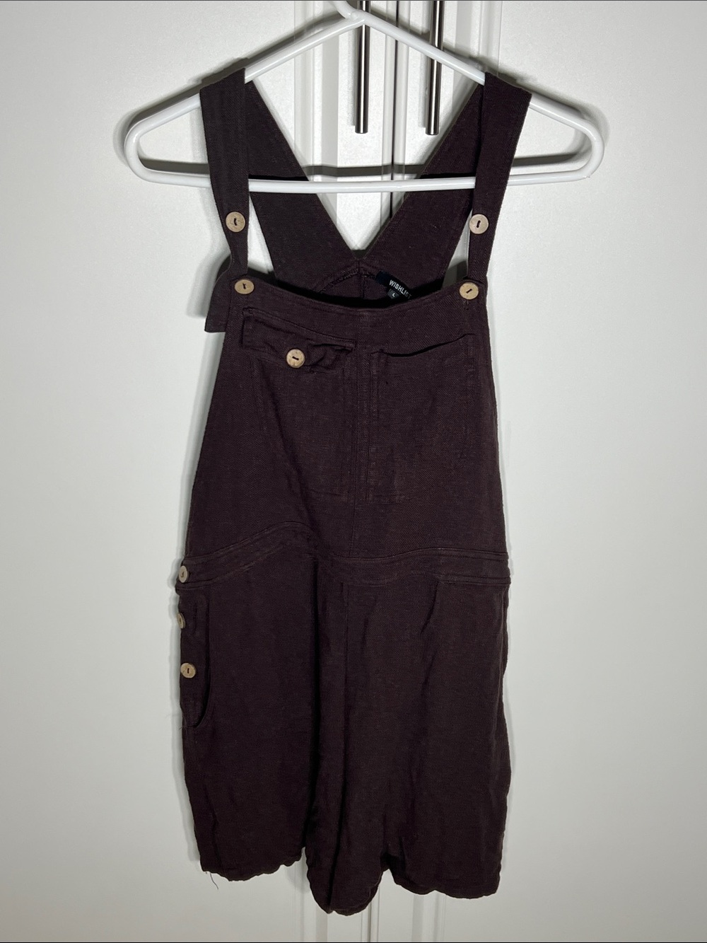 Wishlist Dark Brown Women's Short Overalls